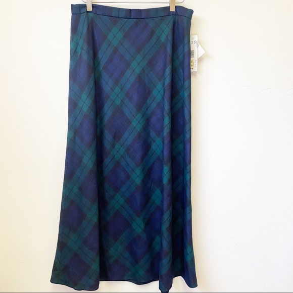 Ralph Lauren Dresses & Skirts - NWT 90s Vintage RALPH LAUREN Tartan Maxi Skirt vtg plaid Christmas holiday plus